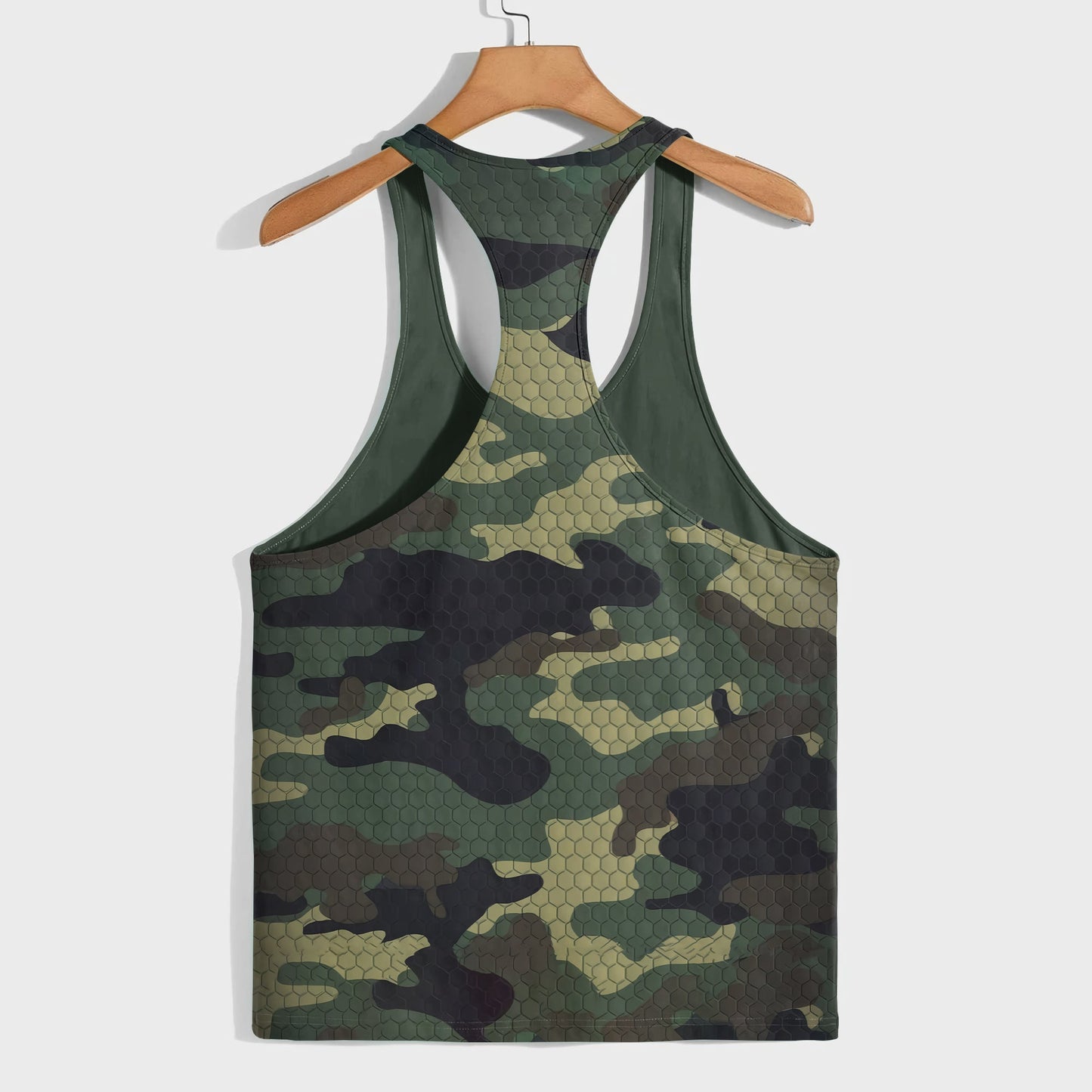 Camo Racerback Tank Top – Tactical Strength for Bodybuilders- AA07085
