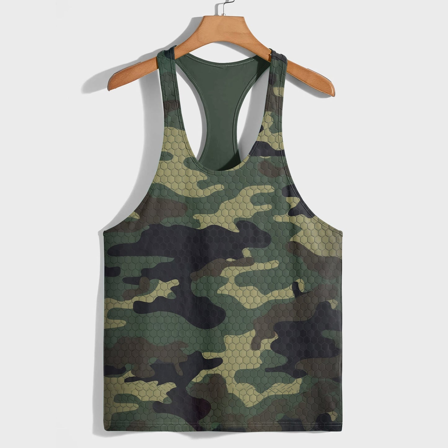 Camo Racerback Tank Top – Tactical Strength for Bodybuilders- AA07085