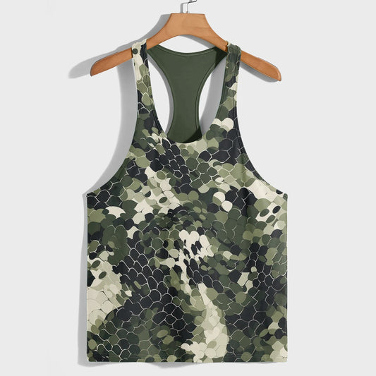 Camo Racerback Tank Top – Tactical Strength for Bodybuilders- AA07574