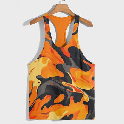 Camo Racerback Tank Top – Tactical Strength for Bodybuilders- AA07589