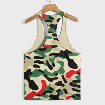 Camo Racerback Tank Top – Tactical Strength for Bodybuilders- AA07598