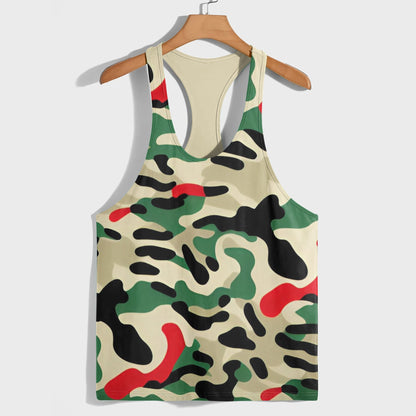 Camo Racerback Tank Top – Tactical Strength for Bodybuilders- AA07598