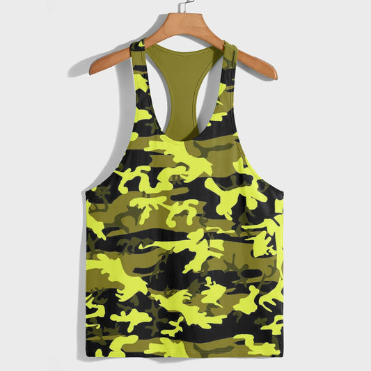 Camo Racerback Tank Top – Tactical Strength for Bodybuilders- AA07606