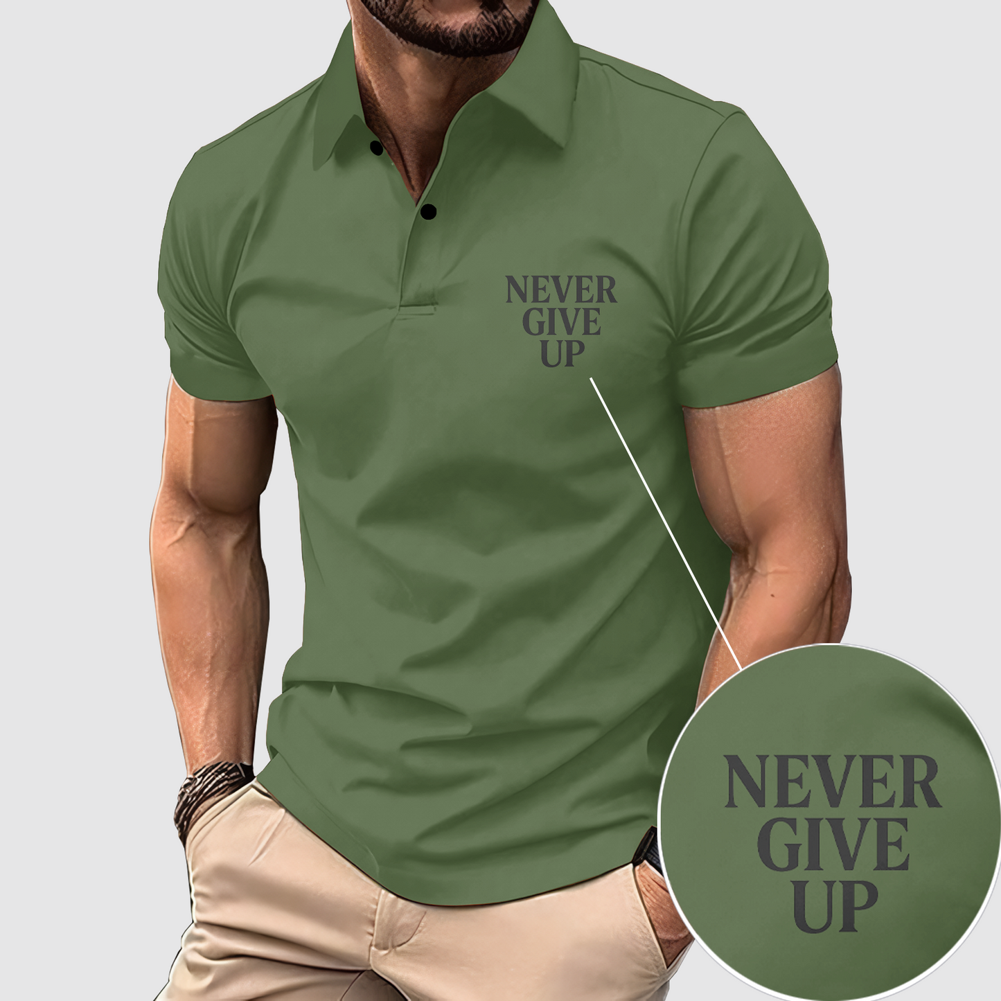 FlexFit Gym Polo Shirt: Performance & Style in Motion- AA07768
