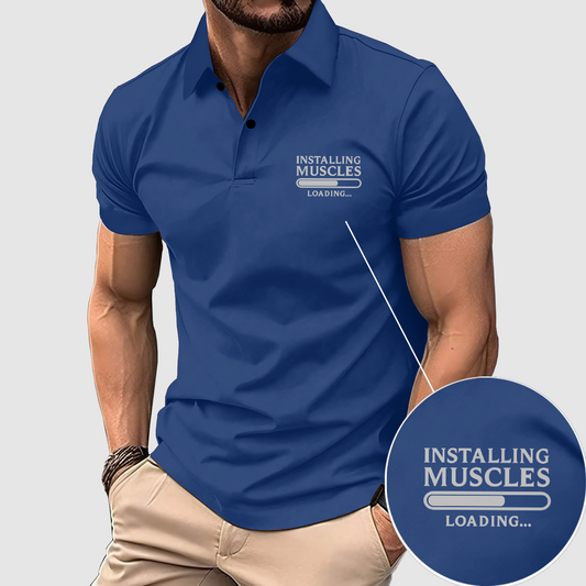 FlexFit Gym Polo Shirt: Performance & Style in Motion- AA07778