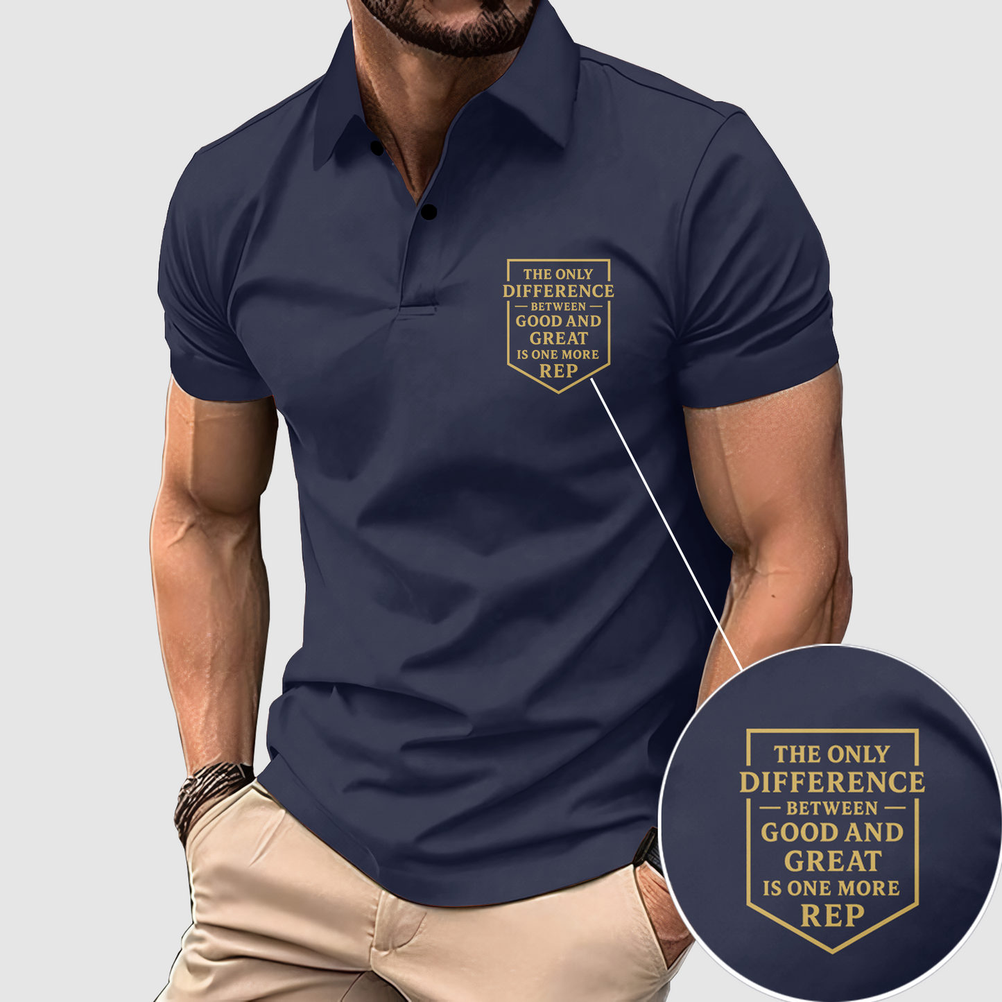 FlexFit Gym Polo Shirt: Performance & Style in Motion- AA07780