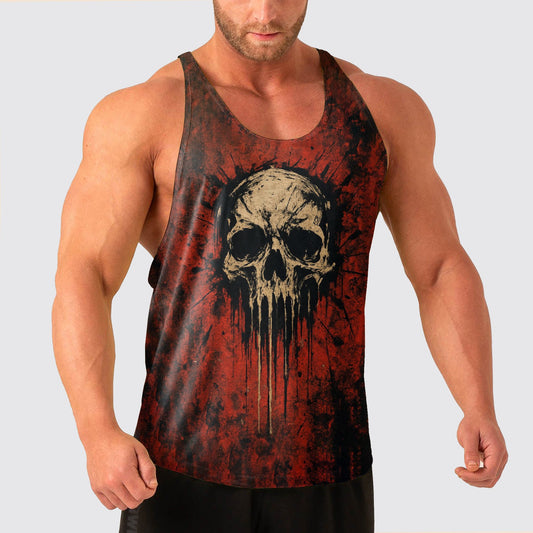 Skull Power Training Tank Top for Men- AA07895