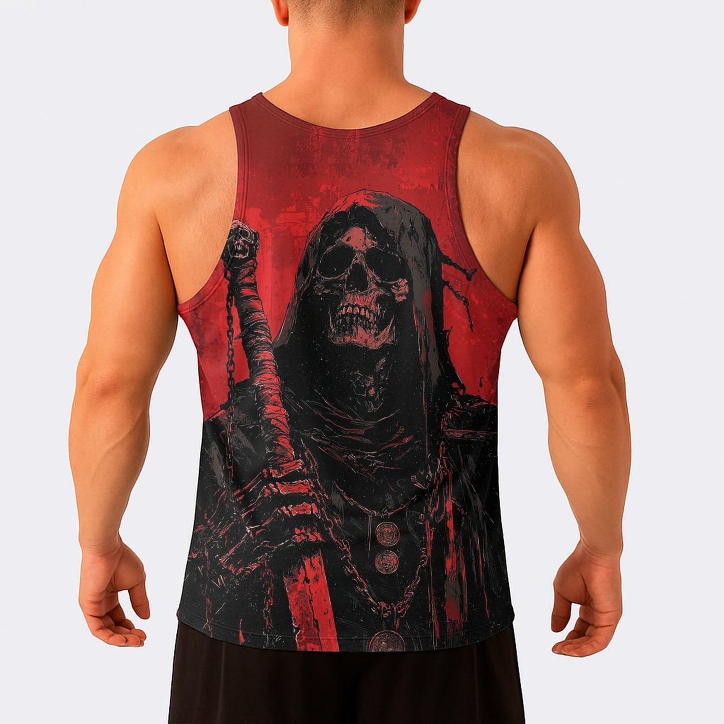 Skull Power Training Tank Top for Men- AA07898