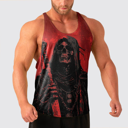 Skull Power Training Tank Top for Men- AA07898