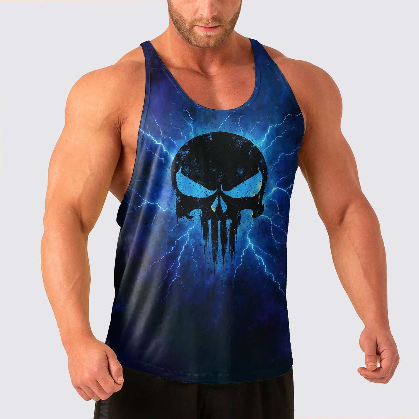 Skull Power Training Tank Top for Men- AA07903