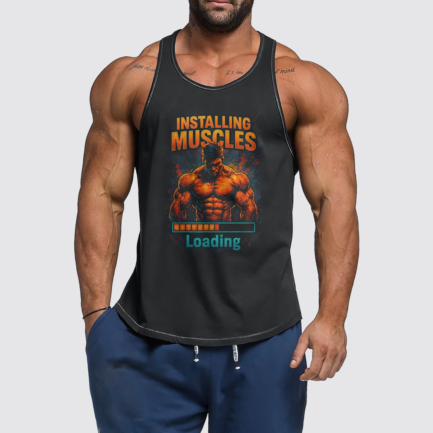 Ultimate Gym Tank Top for Men: Stay Cool and Comfy During Intense Workouts- AA07909