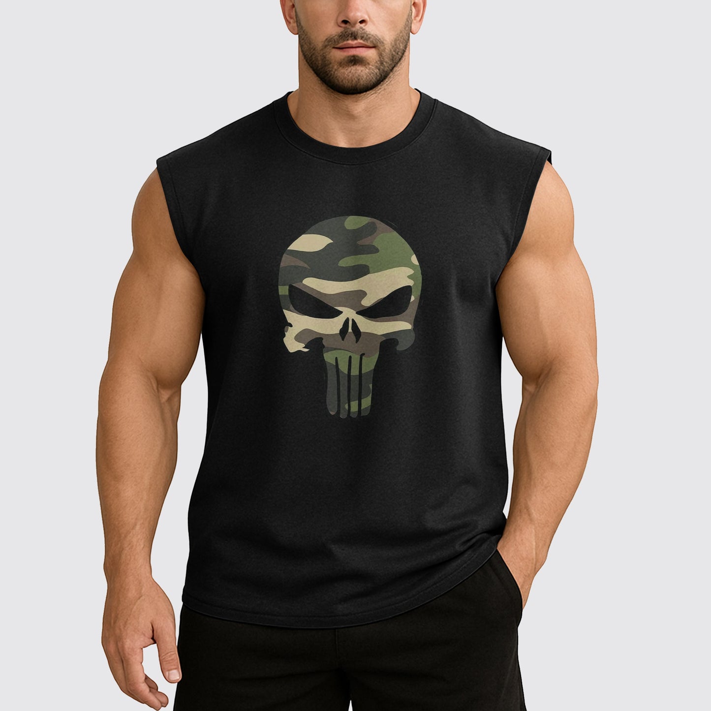 Dread Skull Cut-Off Tank- AA07958
