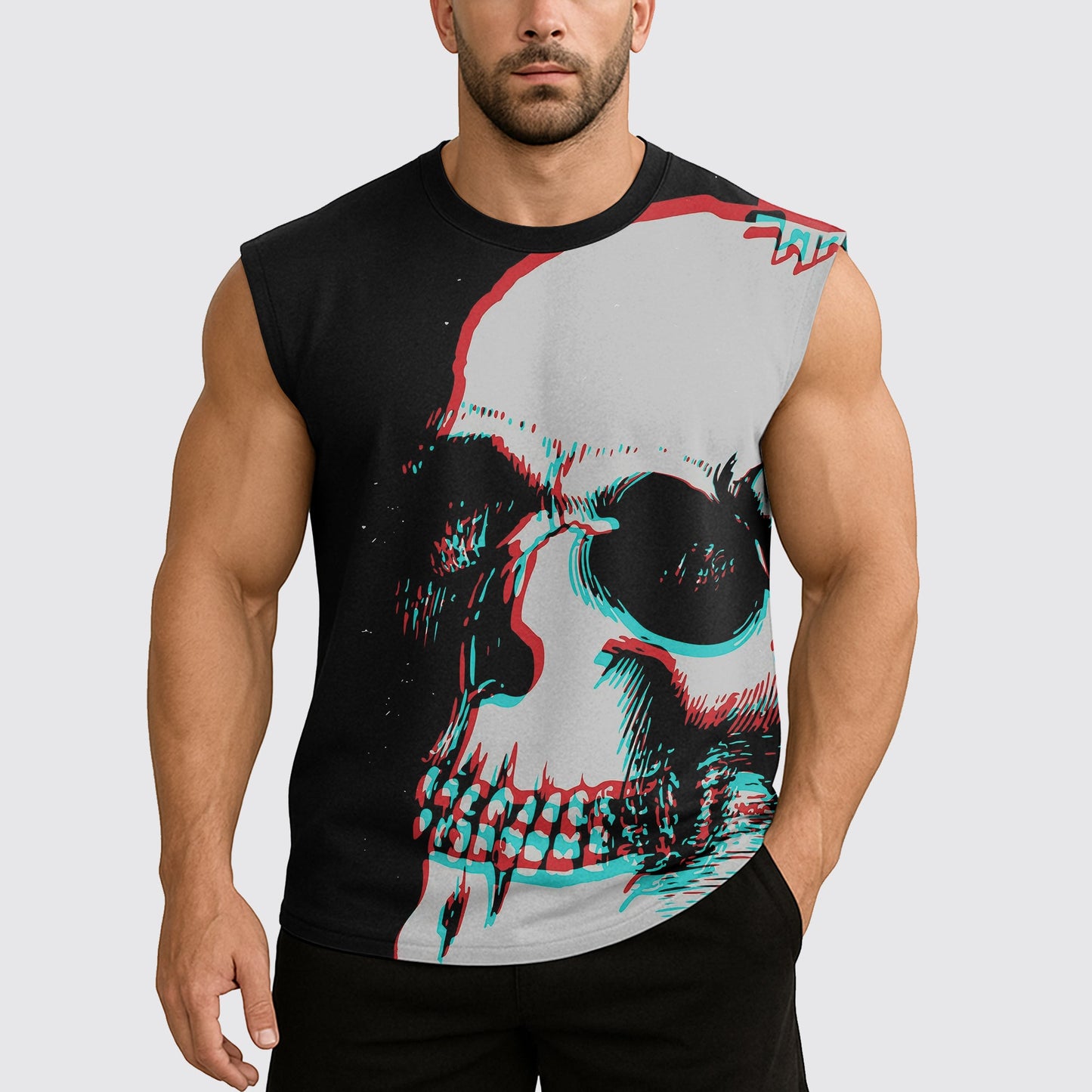 Dread Skull Cut-Off Tank- AA07962