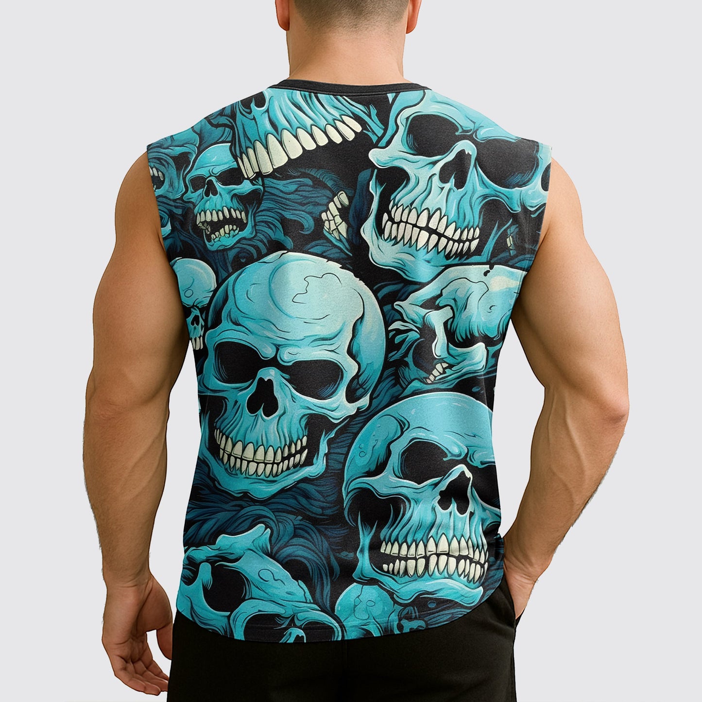 Dread Skull Cut-Off Tank- AA07977