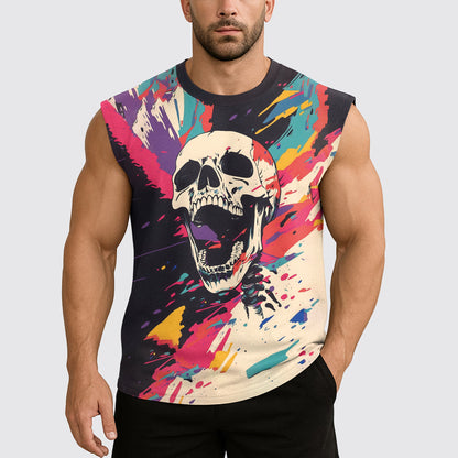 Dread Skull Cut-Off Tank- AA07981