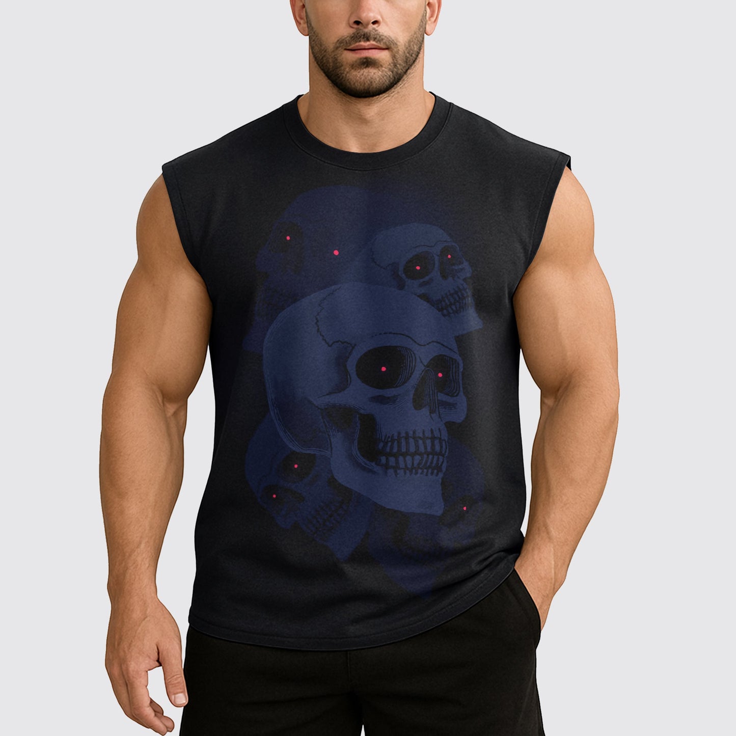 Dread Skull Cut-Off Tank- AA07992