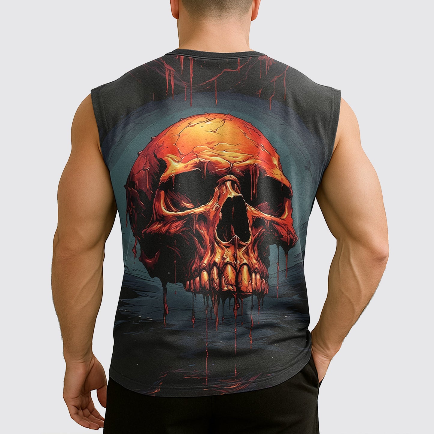 Dread Skull Cut-Off Tank- AA07995