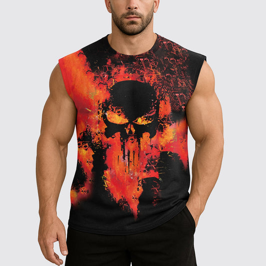 Dread Skull Cut-Off Tank- AA07998