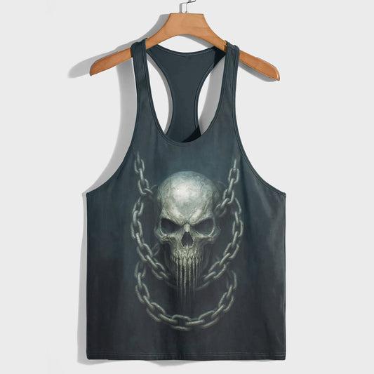 Skull 3D Racerback Tank Top- AA08059