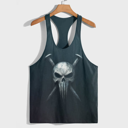 Skull 3D Racerback Tank Top- AA08062