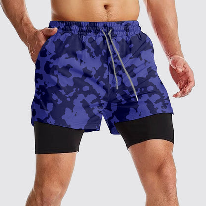 Camo Double Layer Performance Shorts- AA08083