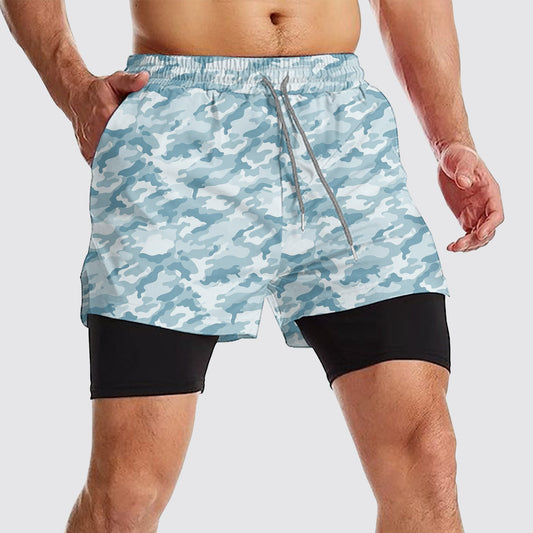 Camo Double Layer Performance Shorts- AA08092