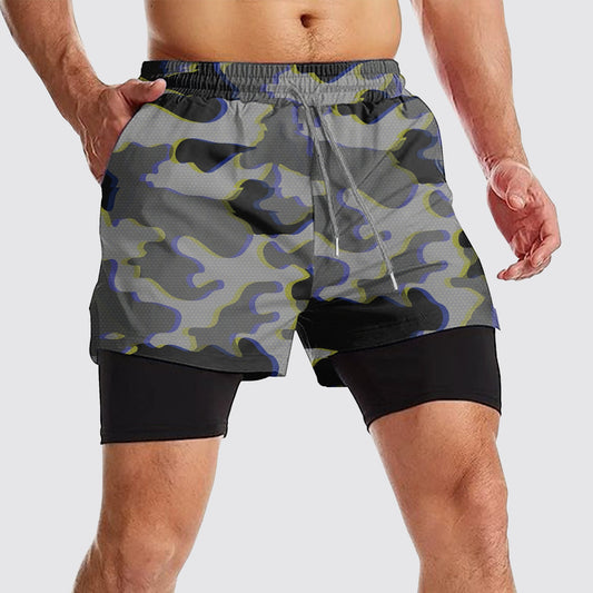 Camo Double Layer Performance Shorts- AA08093