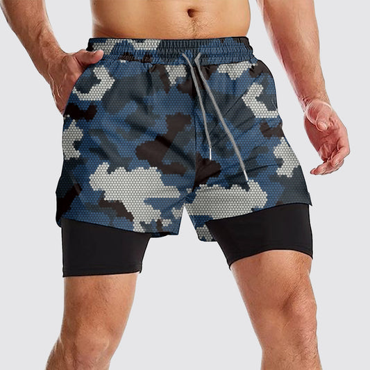 Camo Double Layer Performance Shorts- AA08096