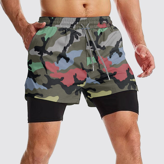 Camo Double Layer Performance Shorts- AA08098