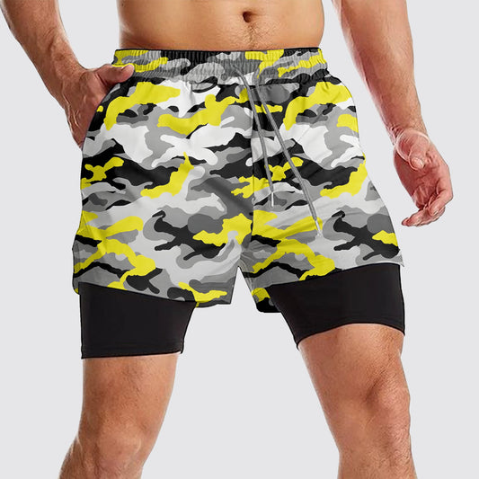 Camo Double Layer Performance Shorts- AA08109