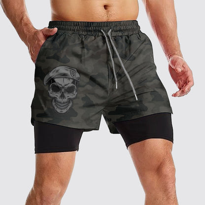 Camo Double Layer Performance Shorts- AA08112