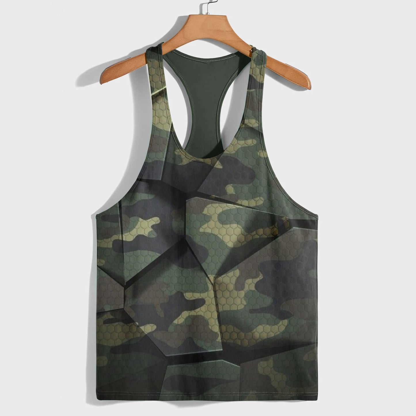 Camo Racerback Tank Top – Tactical Strength for Bodybuilders- AA08117