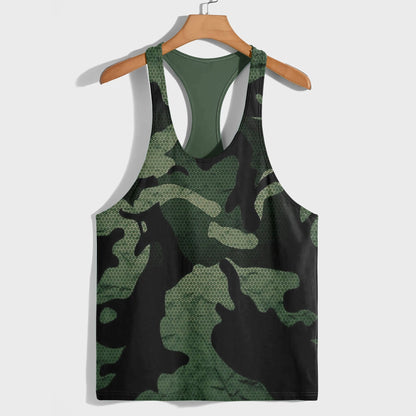 Camo Racerback Tank Top – Tactical Strength for Bodybuilders- AA08127