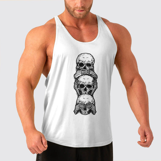 Skull Power Training Tank Top for Men- AA08136