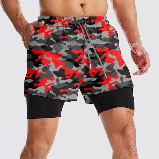 Camo Double Layer Performance Shorts- AA08145