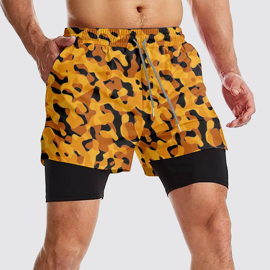 Camo Double Layer Performance Shorts- AA08150