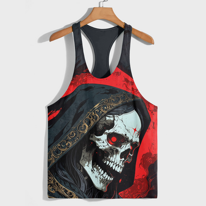 Skull 3D Racerback Tank Top- AA08223