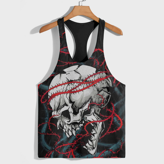 Skull 3D Racerback Tank Top- AA08225