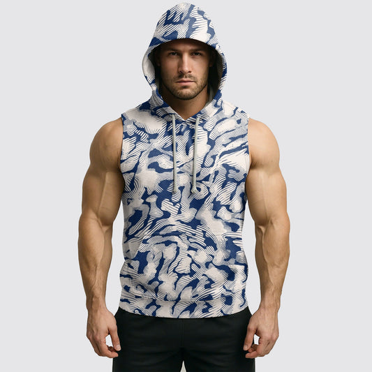 Men's Camo Sleeveless Hoodie- AA08259