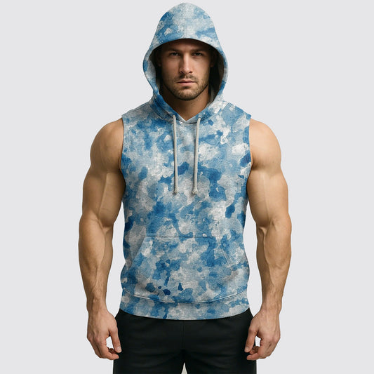 Men's Camo Sleeveless Hoodie- AA08260
