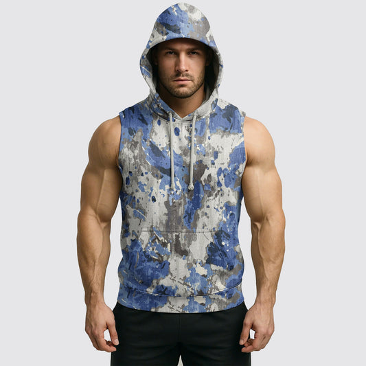 Men's Camo Sleeveless Hoodie- AA08268