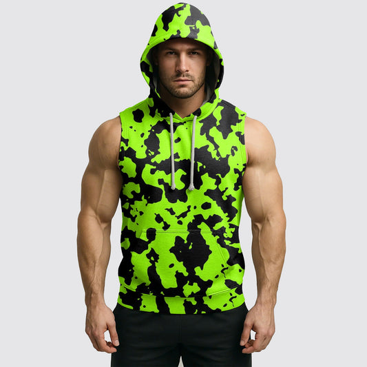 Men's Camo Sleeveless Hoodie- AA08274