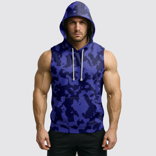Men's Camo Sleeveless Hoodie- AA08275