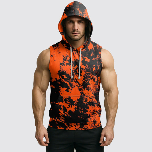 Men's Camo Sleeveless Hoodie- AA08280