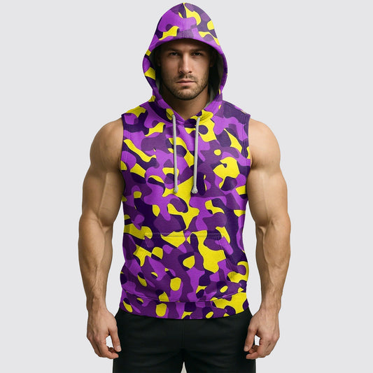 Men's Camo Sleeveless Hoodie- AA08283