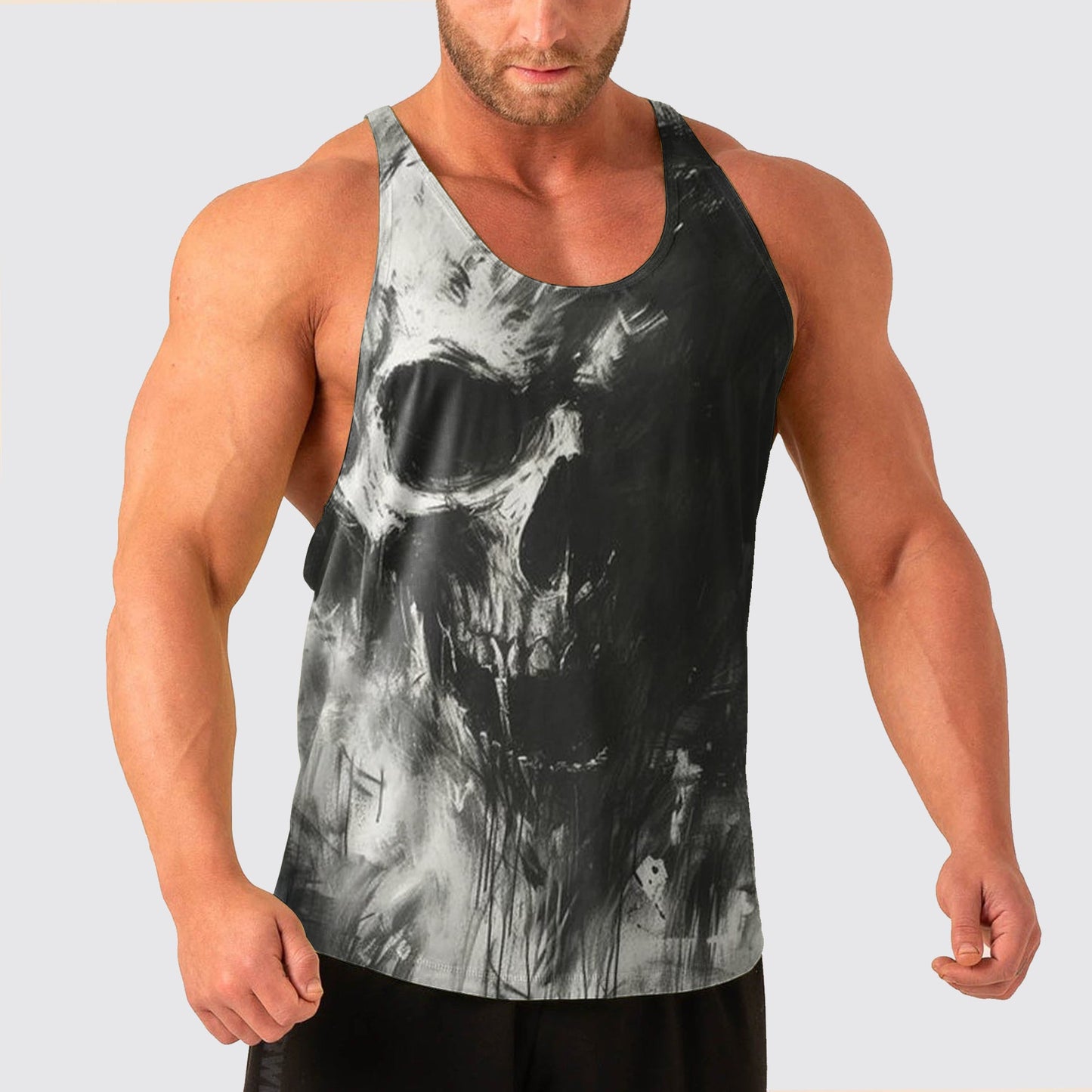 Skull Power Training Tank Top for Men- AA08460