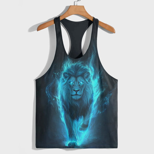 Lion 3D Racerback Tank Top- AA08497