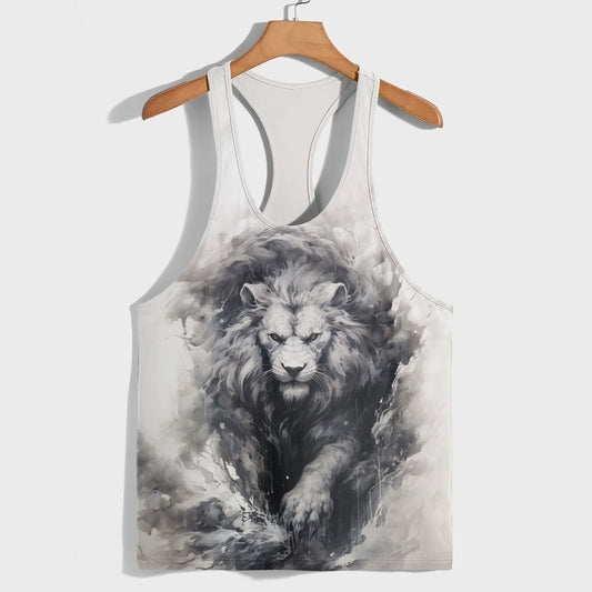 Lion 3D Racerback Tank Top- AA08512