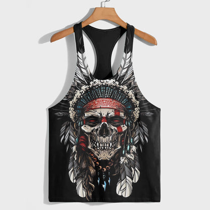 Skull 3D Racerback Tank Top- AA08530