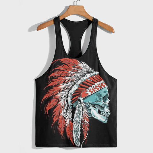 Skull 3D Racerback Tank Top- AA08531